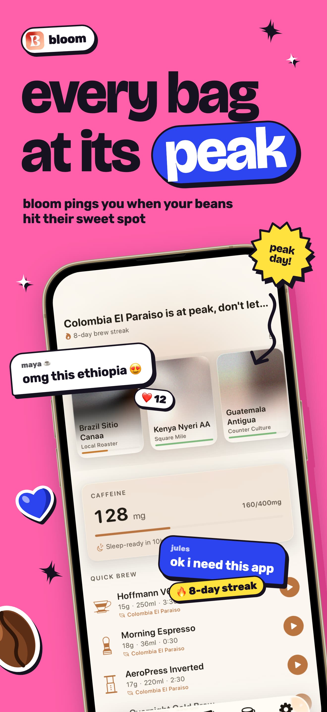 Example App Store screenshot in the Candy Pop Social style