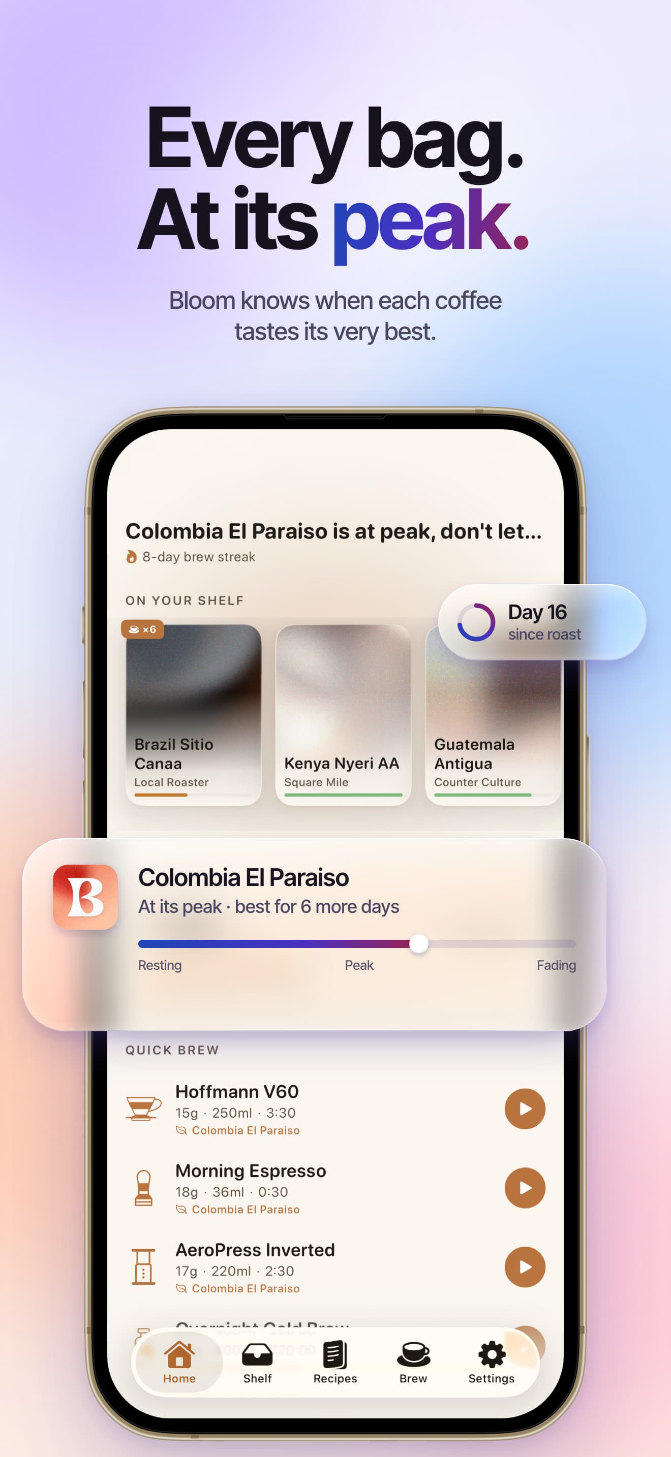 Example App Store screenshot in the Liquid Glass Aurora style